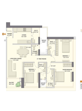 Adani LIT Thane 3BHK Plan